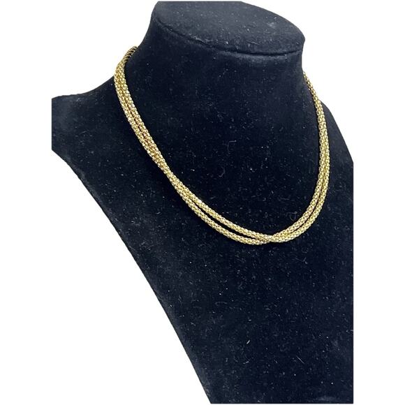 ITAOR Italy Sterling Silver Vermeil 925 Long Popcorn Chain Necklace - 30 in - Picture 10 of 15